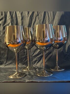 Stainless Steel Wine Glasses - Set of 4